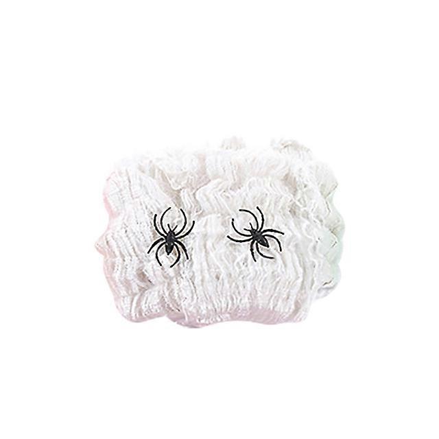 Halloween Scary Party Scene Props White Stretchy Cobweb Spider Web Horror Halloween Decoration For Bar Haunted House