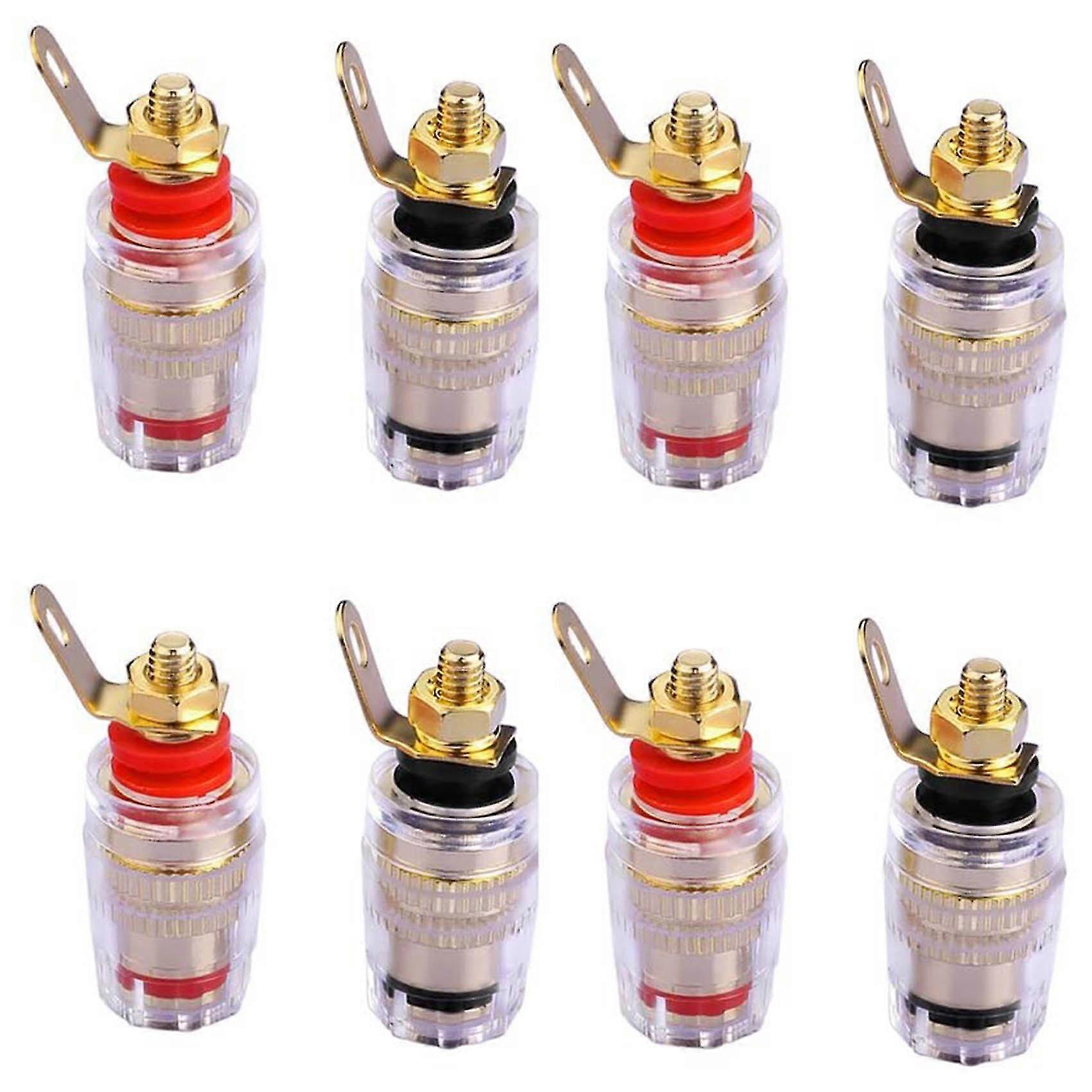 4mm Banana Plug Socket Connector Binding Post for Amplifier Speaker Terminal In-Wall Plate (8-Pack)