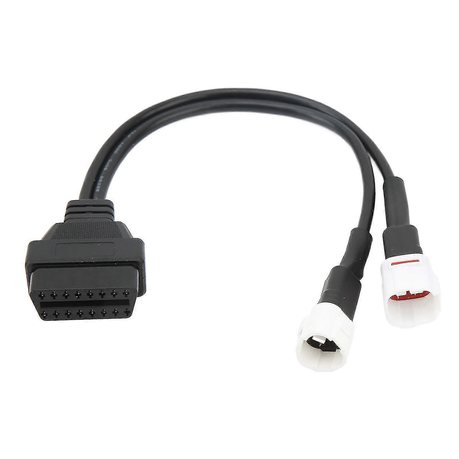 Motorcycle OBD2 Diagnostic Adapter Cable - Read Engine Data and Detect Faults (3 Pin and 4 Pin Compatible)