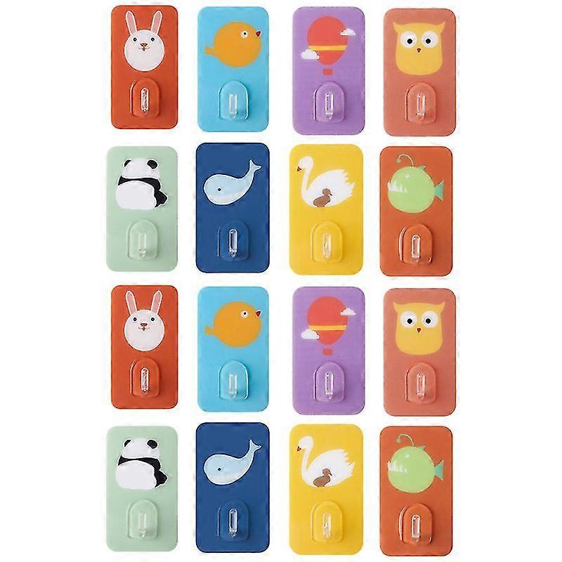 24pcs hooks heavy duty decorative wall hook self-adhesive coat hook