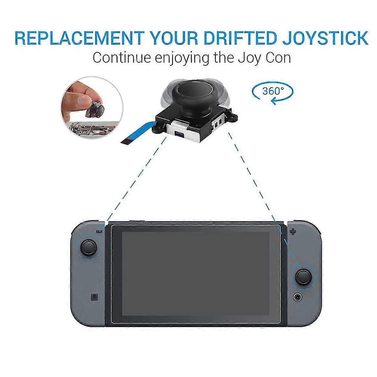 Joystick Replacement 4 Pack, Replacement Joystick Analog Thumb Stick For Switch Controller & Switch