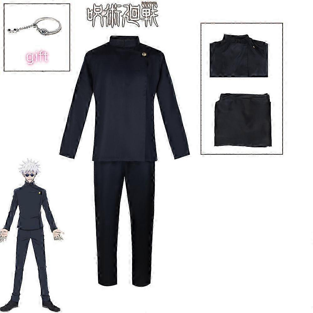 Gojo Satoru Cosplay Uniforme Jujutsu Kaisen Gojo Satoru Cosplay Costume Lycée Uniforme Perruque Costume