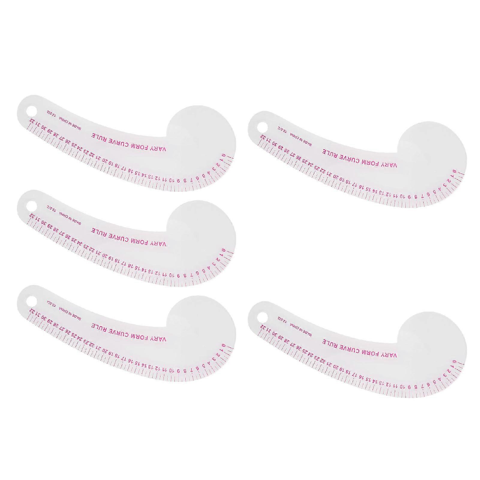 5PCS Sewing Curve Rulers Multifunctional Clear High Accuracy Curve Pattern Making Ruler for Drawing Craft Sewing Project