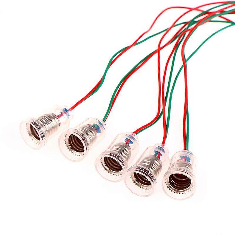 5Pcs Universal E10 Lamp Holder With Wire Small Lampholder Base Experiment Teaching Instrument Adapter