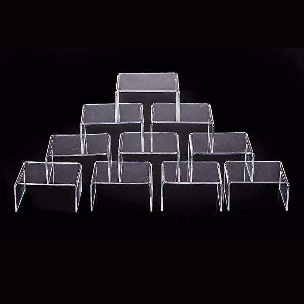 10pcs Transparent Acrylic Display Stand Jewelry Display Stand Toy Collection Rack Store Marketing Products Display Acrylic Stand