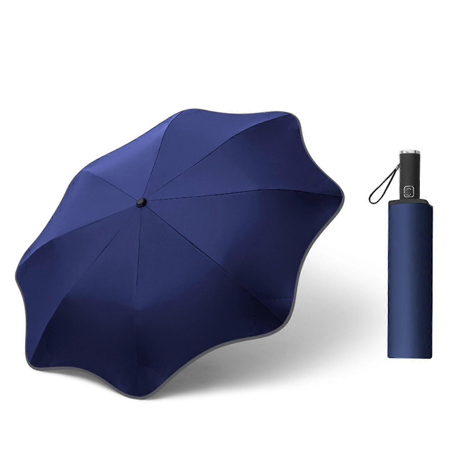 8 Ribs Automatic Umbrella- Folding Travel Umbrella Windproof Compact Automatic Umbrella Windproof Strong, Auto Open Close,-