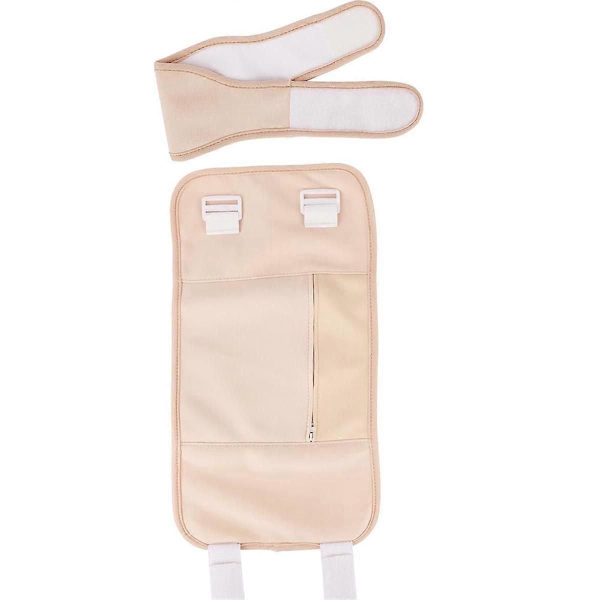2Pcs Pack, Reusable Pack Kit, Adjustable Leak-Proof Belt Pack with Adhesive Khaki