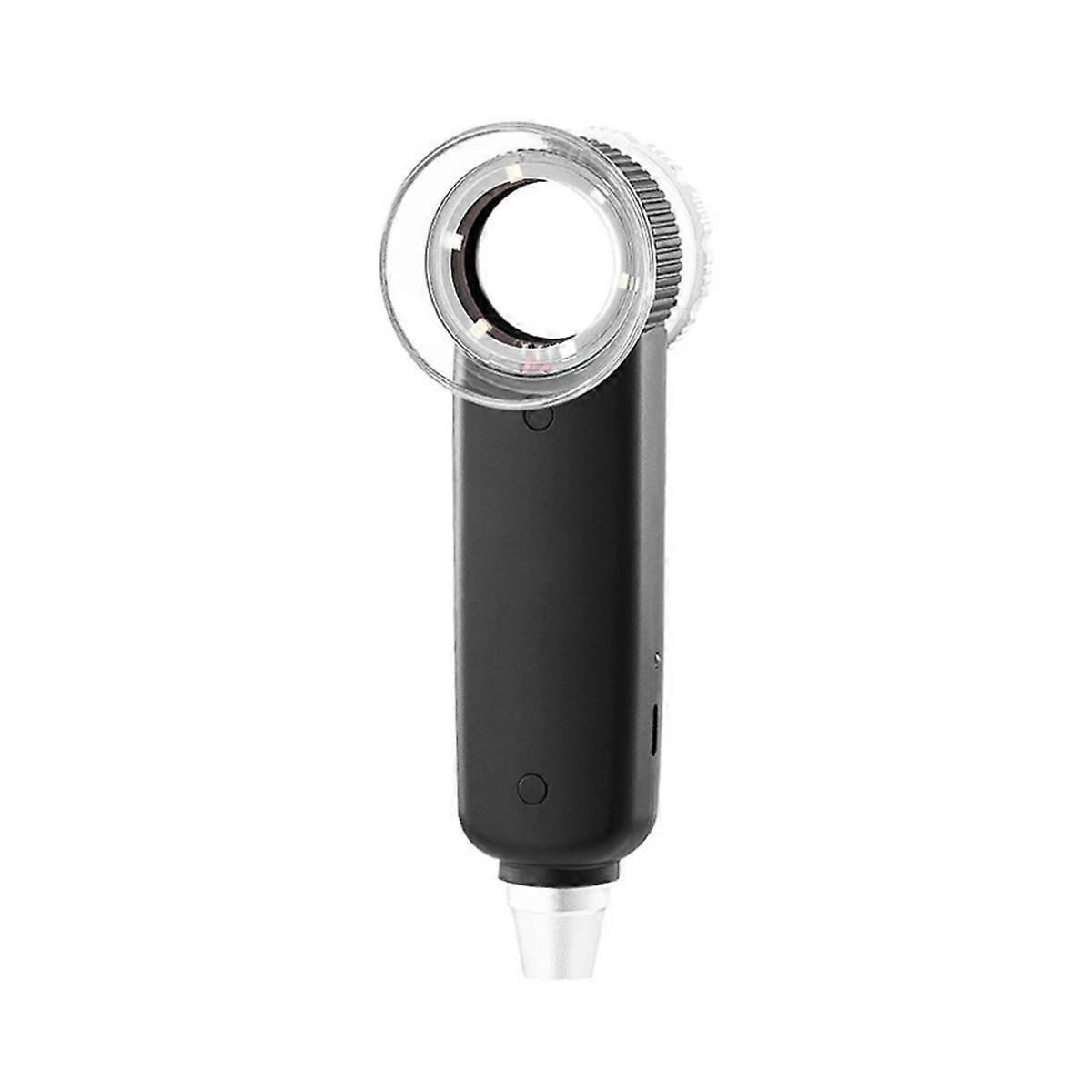 30X USB Rechargeable Magnifying Glass Hand- Magnifying Glass UV Purple Light Banknote Inspection
