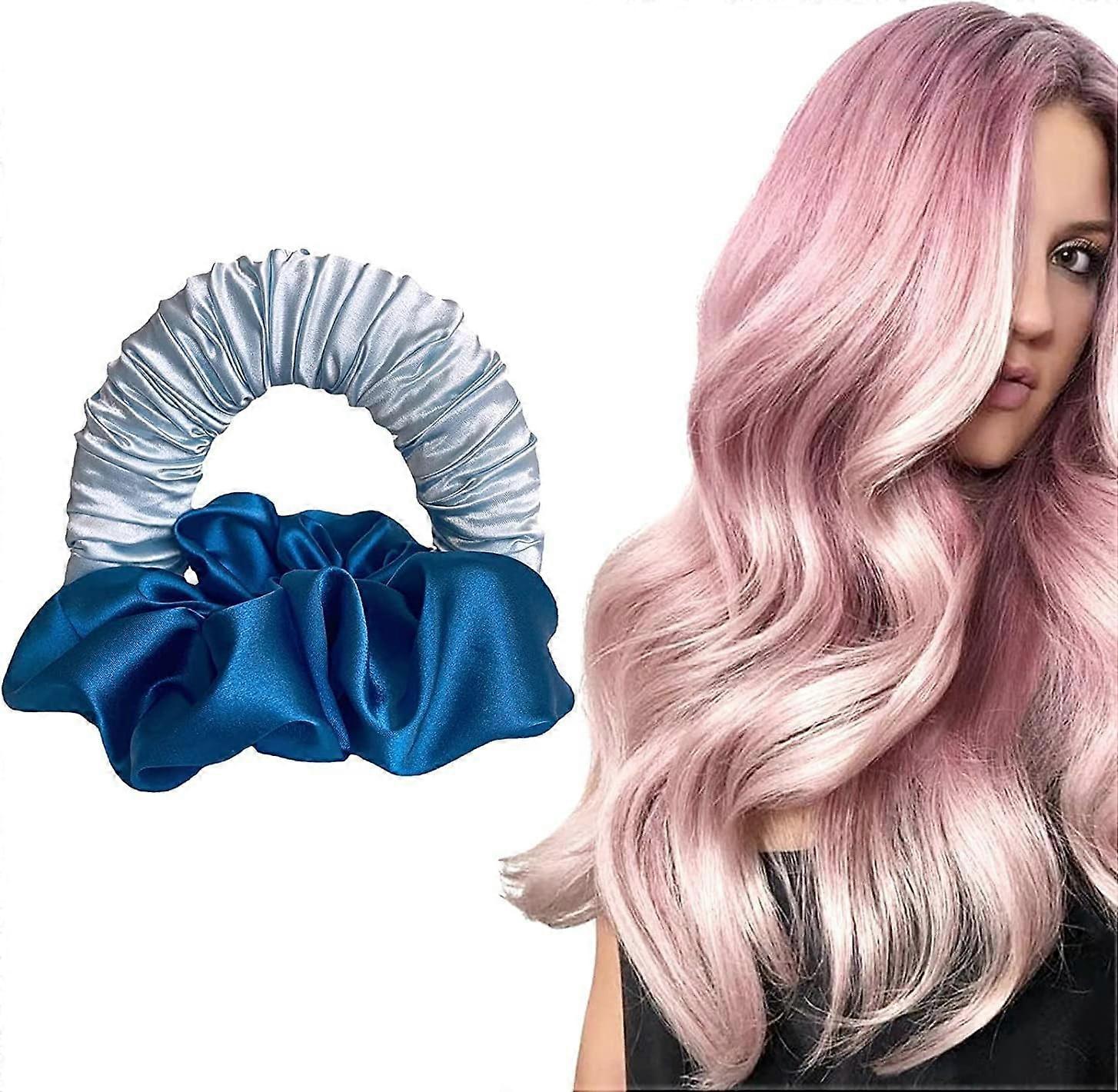 No Heat Curling Iron Headband Sleeping Rope Curling Headband No Heat Curling Iron for DIY Hair Styling Soft Lazy Ponytail Hair Band Curling Iron for L
