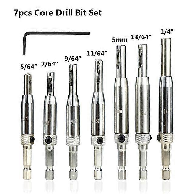 JWL- 1 Set Self Centering Hinge Drill Bit Door Cabinet Hinge Locating Hole Cutter Woodworking Tool HSS Center Drill Bit 5/64-1/4
