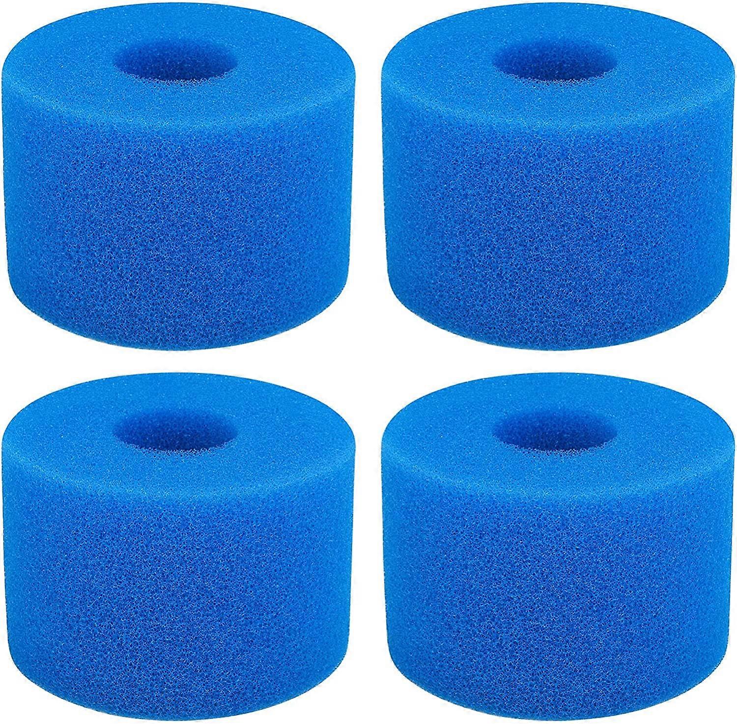 4 Pieces Swimming Pool Filter Foam Cartridge Compatible with Intex S1 Type Reusable Washable Filter Foam Sponge Filter Foam Cartridge Pool Filter Cart