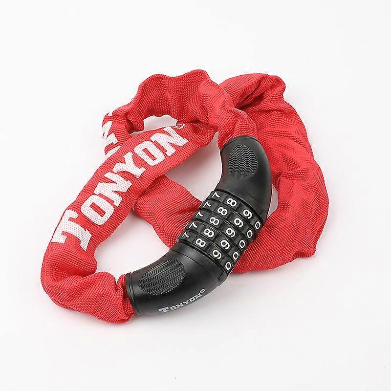 Code Bike Chain Lock (13 Colors) Bike Lock Bike Lock Chain Lock with 5 Digits, Suitable for Bike,Motorcycle,Door,Fence