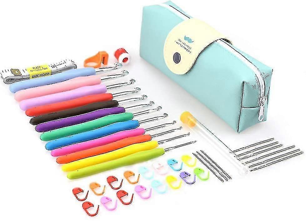 41pack Crochet Hooks Set,knitting Accessories Tools With Case,aluminum Knitting