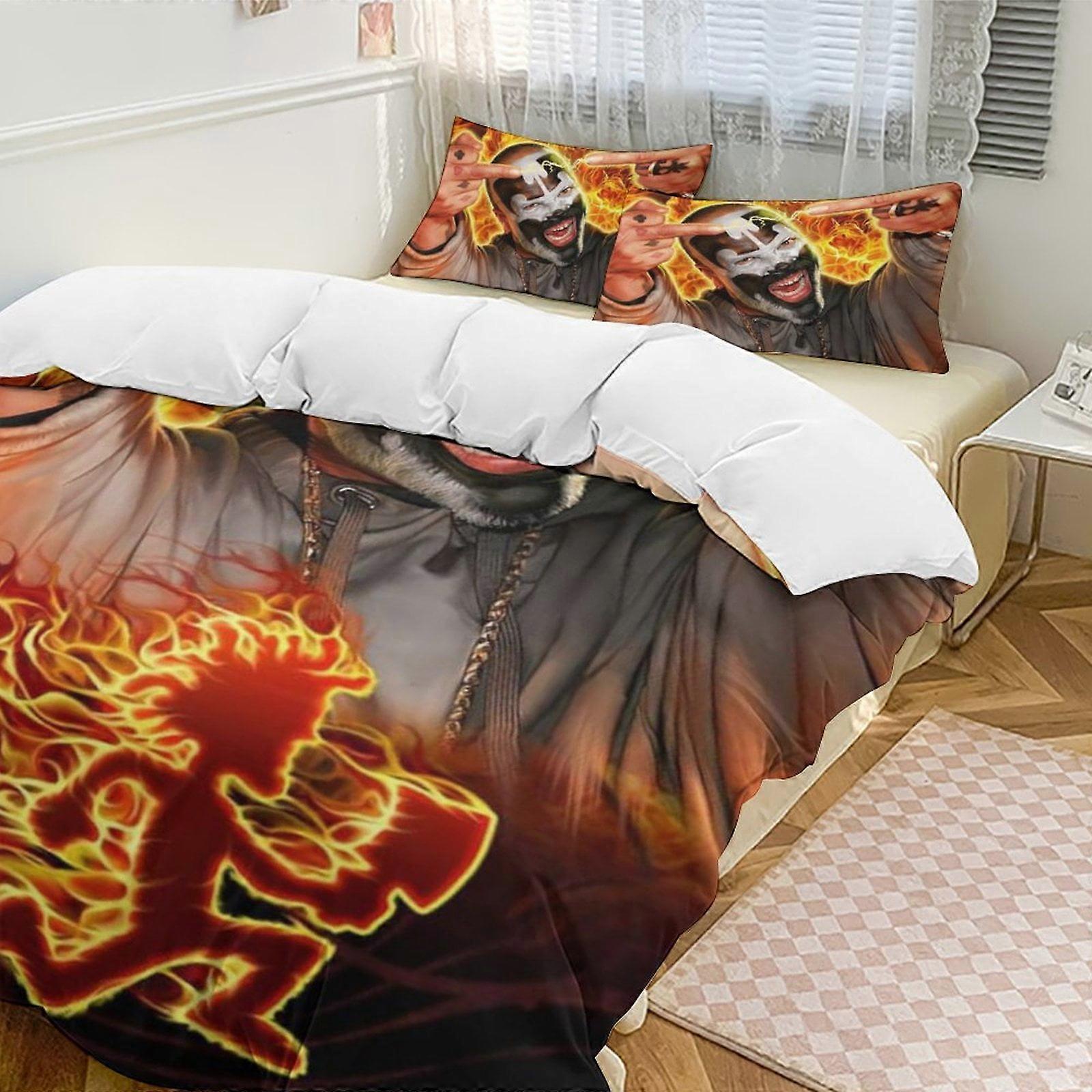 v2149 Bed Sheets Bedding Insane Clown Posse ICP 3-Piece Bedding Set Soft Warm And Comfortable Bed Set with 1 Duvet Cover And 2 Pillowcases Bed Sheets