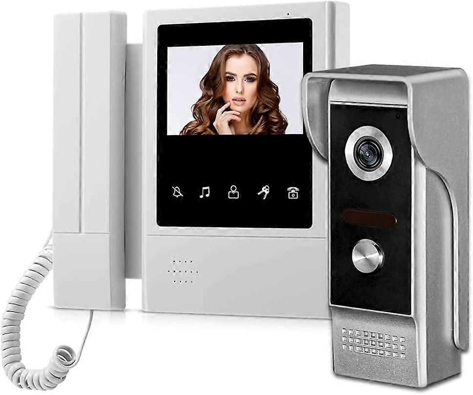 4.3 Inch Home Intercom Video Deur Telefoon Video Intercom Deurbel Doorphone Waterdichte 700TVL Camera Two-Way Audio Night Vision