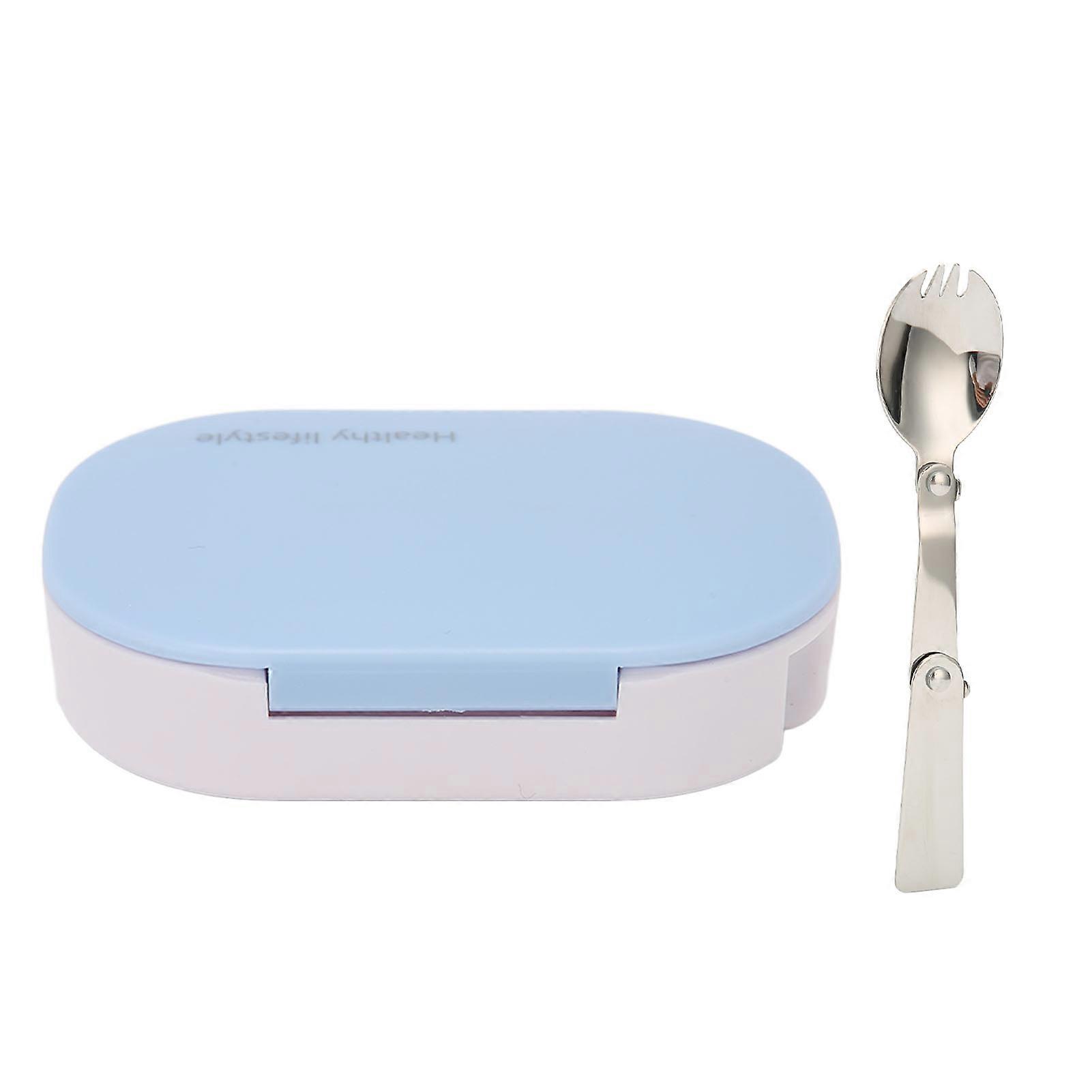 UV Sanitizer Box Foldable Spoon Set Portable Mini Size Auto Off USB Charging Safe Healthy Ultraviolet Light SanitizerBlue