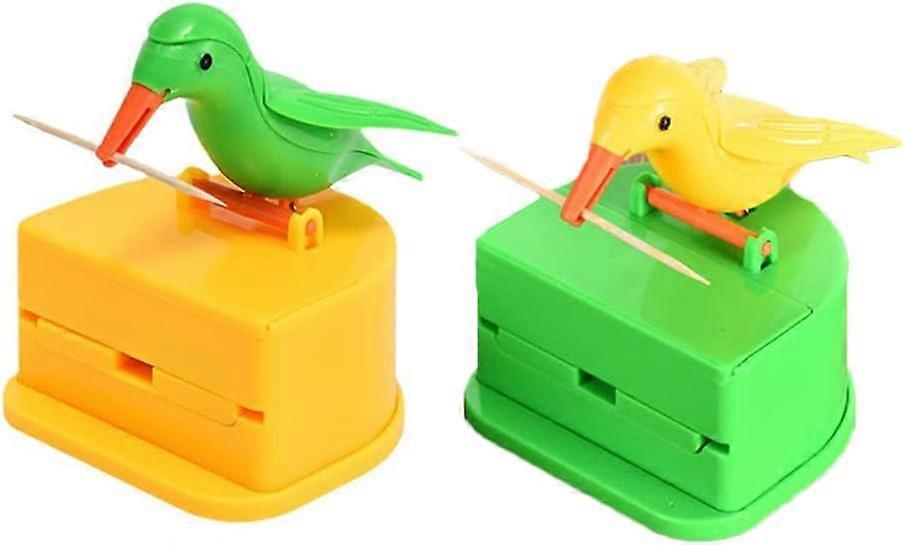 2 Pcs Toothpick Dispensers Bird Shaped Automatic Toothpick Boxes Table Toothpick Holders