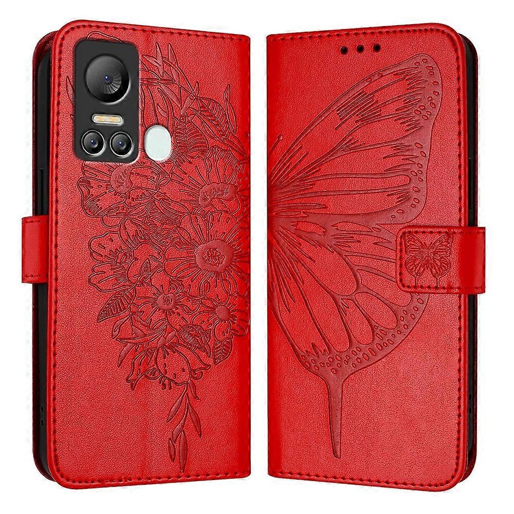 Embossed Butterfly PU Case For Itel S18 / Vision 5