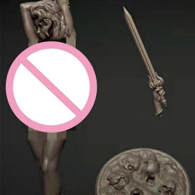 1/24 Scale The Woman With The Sword No Clothes Version Resin Figures Assemble Model Kit Unassembled Unpainted Statuettes Toys