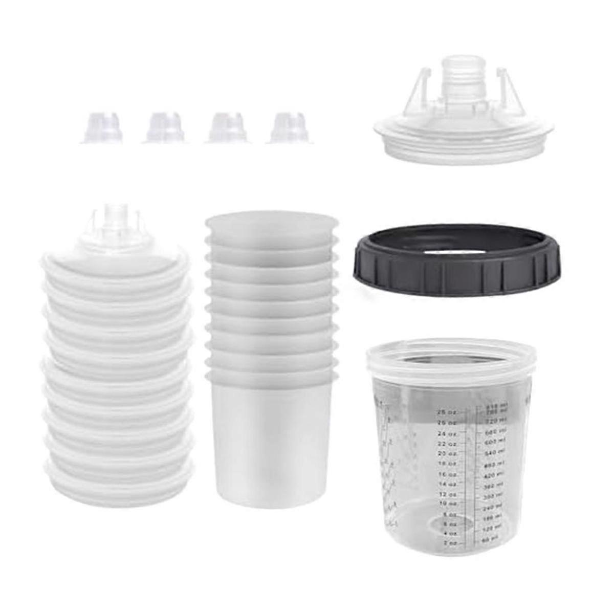 810Ml Visual Tank, Hard Cup with Scale and Holder and Lid for filtration System, 4 Cup Sealing Plug