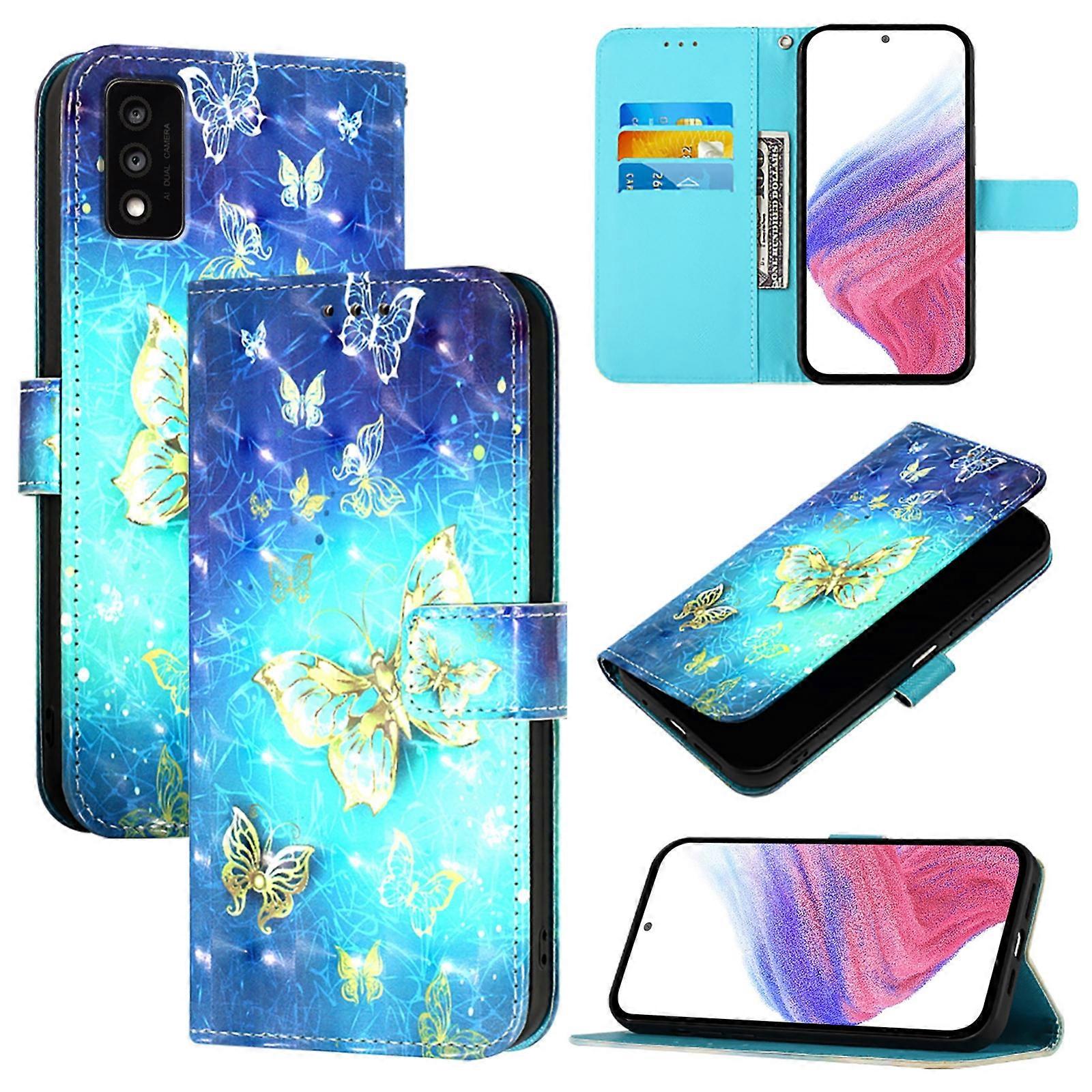 3D-maling skinnveske for TCL 30T T603DL
