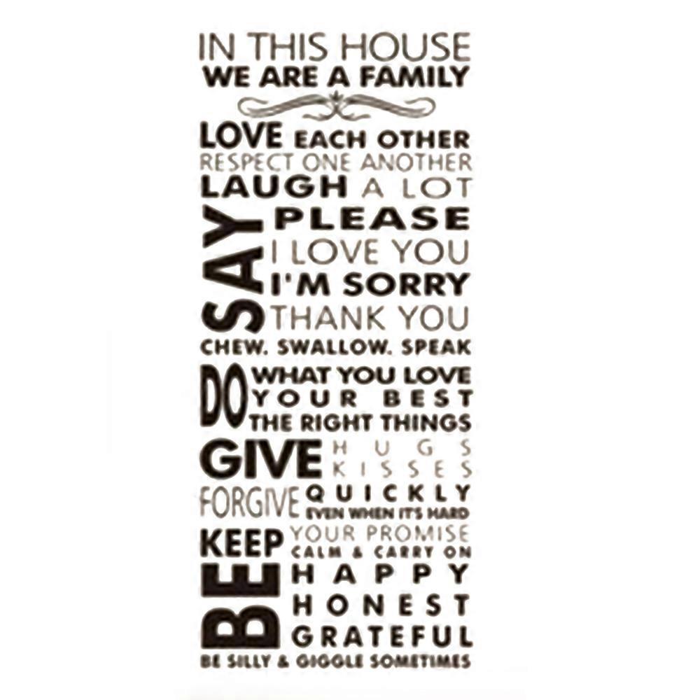 in this house Proverbs Wallpaper Wall Sticker 1262B