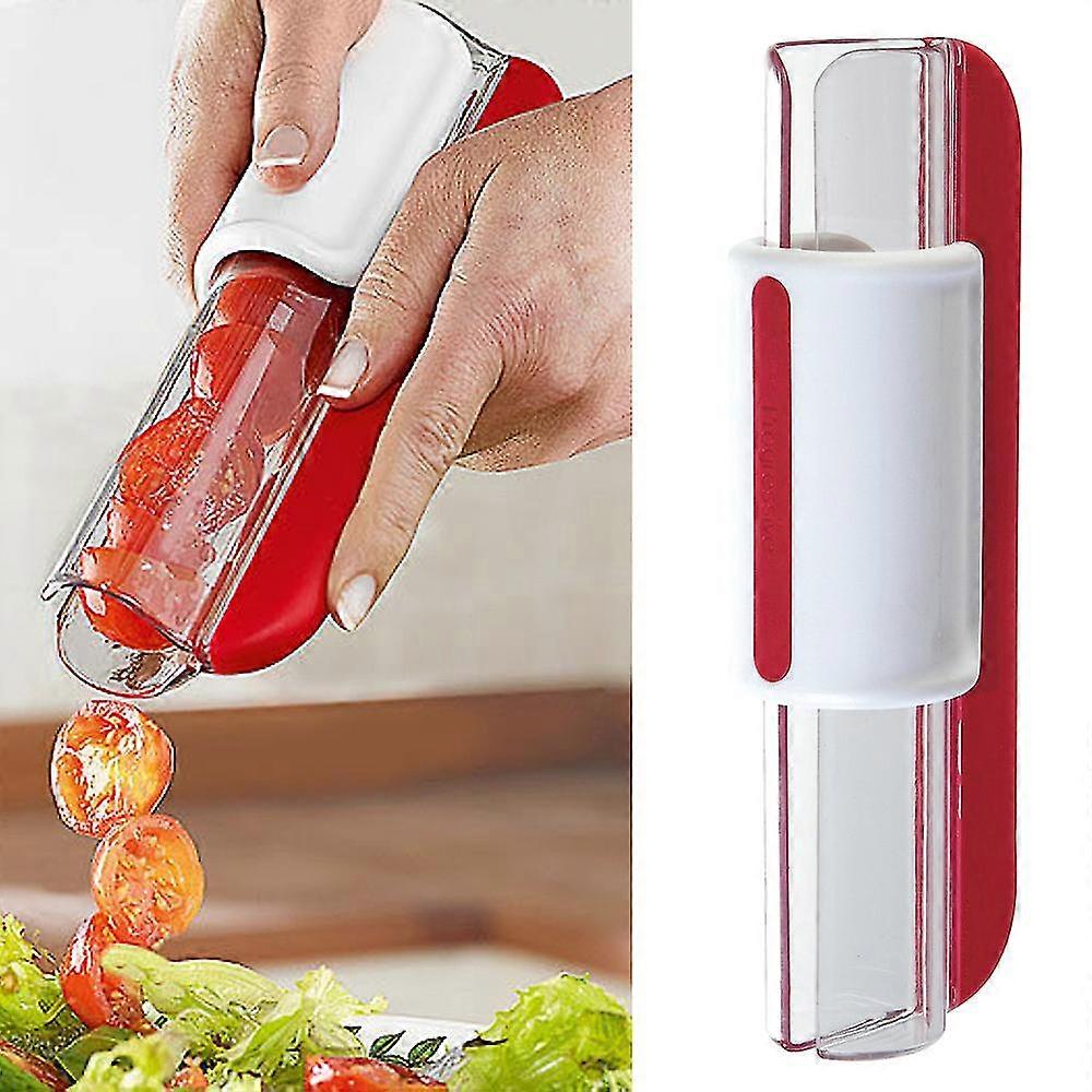 Gemüse Slicer Obstschneider Traube Kirsche Tomate Zip Slicer Sparschäler Küche Gadget