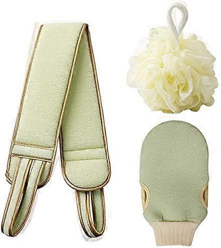 Exfoliating Back Scratcher, 3 Pcs Bath Shower Sponge And Bath Scrub Remove Dead  