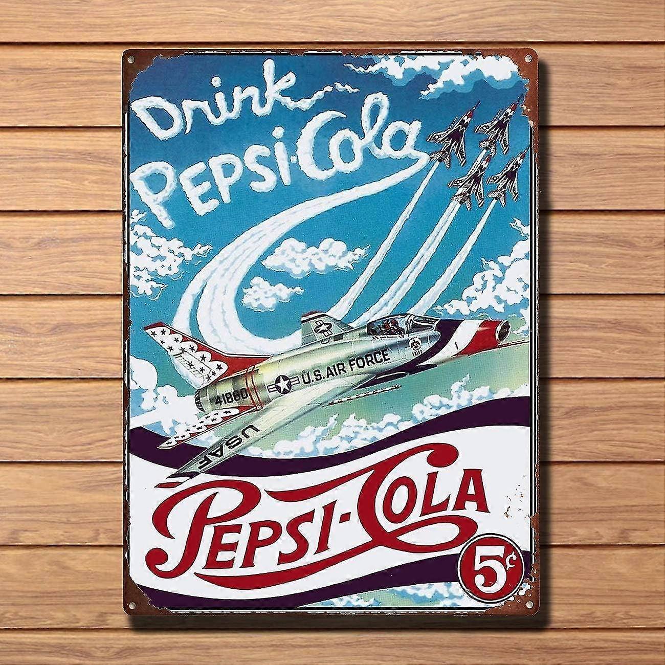 بيبسي كولا جيتس الرجعية لوحة معدنية خمر معدن القصدير تسجيل الرجعية القصدير لوحة تسجيل جدار الفن ديكور القصدير سي