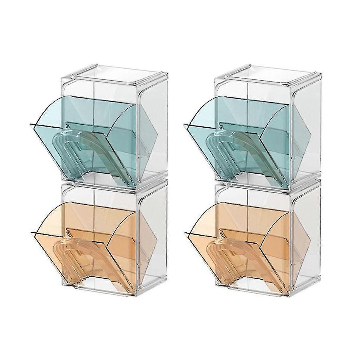 Tea Bag Organizer Capsule Sorting Box Sealed Storage Jar With Lid Tea Coffee Sugar Container Desktop Organizer