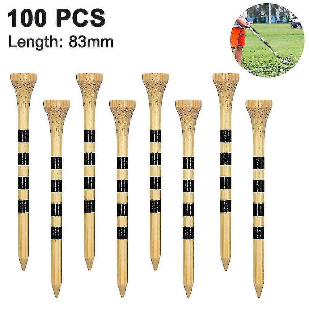 100pcs Golf Tees, Frict Side Spin-stable Durable