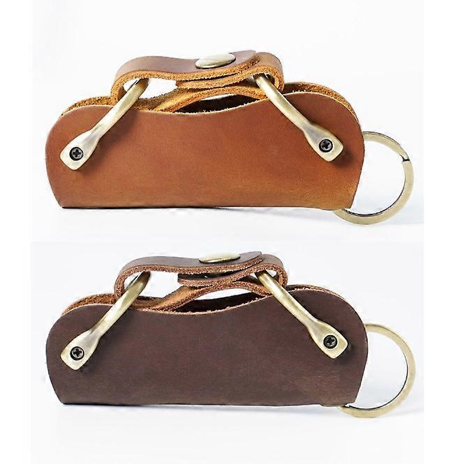 Creative first layer leather key bag, handmade key storage bag, genuine leather car key bag