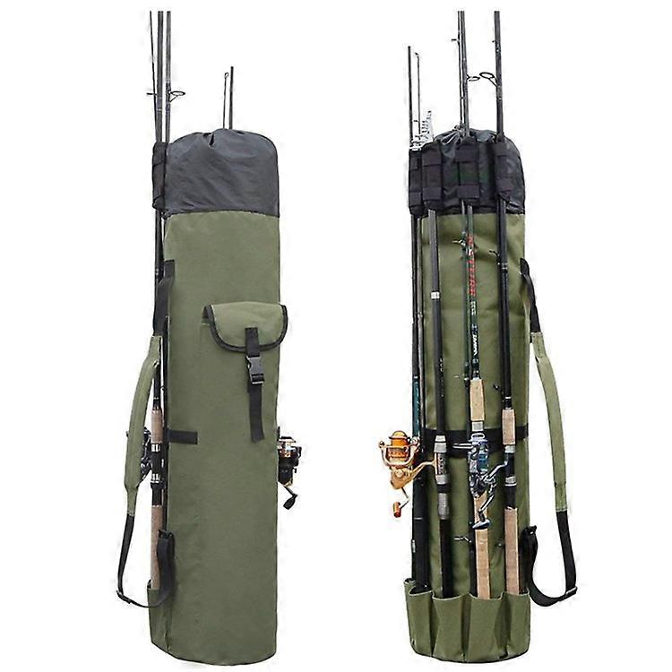 Multifunction Waterproof Fishing Rod Bag Folding Fishing Rod Cover with Large Capacity and Adjustable Strap for Fishing Lovers