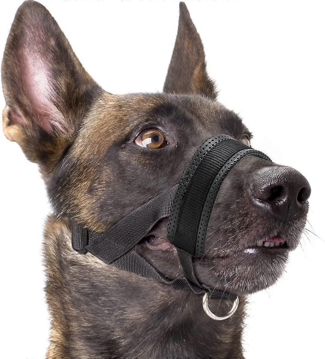 Dog Muzzle Breathable Mesh and Durable Nylon with Adjustable Loop and Soft Pad Dog Training Muzzle Prevent for Barking Biting and Chewing