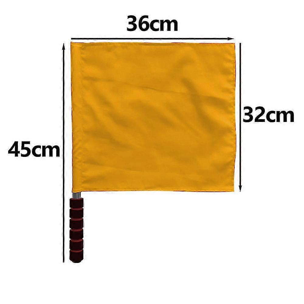 Drapeau d’arbitre Acier inoxydable Commande Drapeau à main Drapeau rouge Drapeau éponge Poignée Spéciale Patrouille Performance