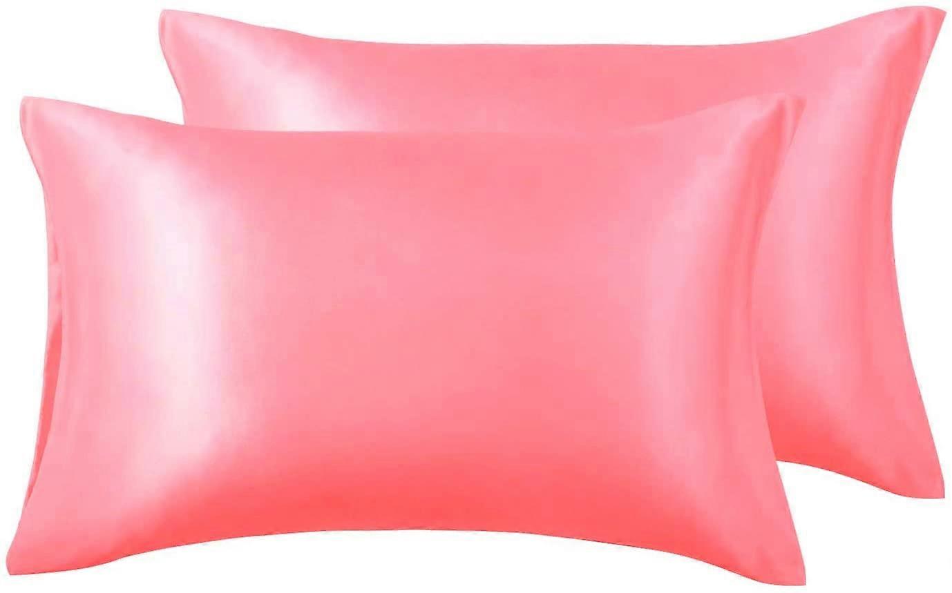 Pacote com 2 Fronhas de Cetim para Cabelo e Pele, Capas de Almofada de Cetim com Fecho de Envelope, Fronhas Macias e Suaves para Proteção do Cabelo e Saúde da Pele