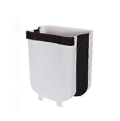 Kitchen Folding Trash Can Cabinet Door Wall-mounted Garbage Can Waste Storage Trash Bin