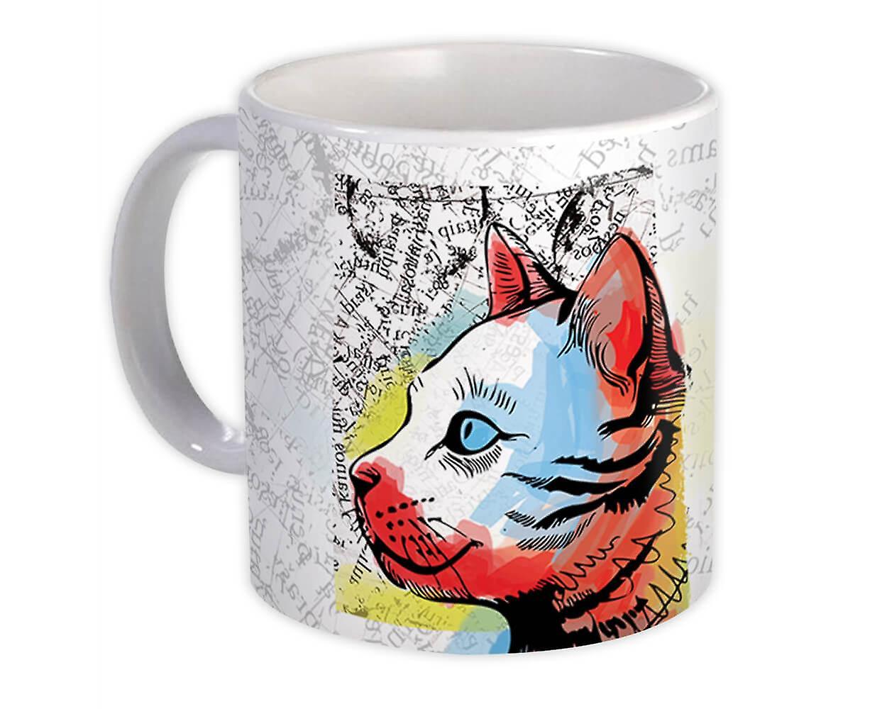 Presentmugg: Kattkollage Urban