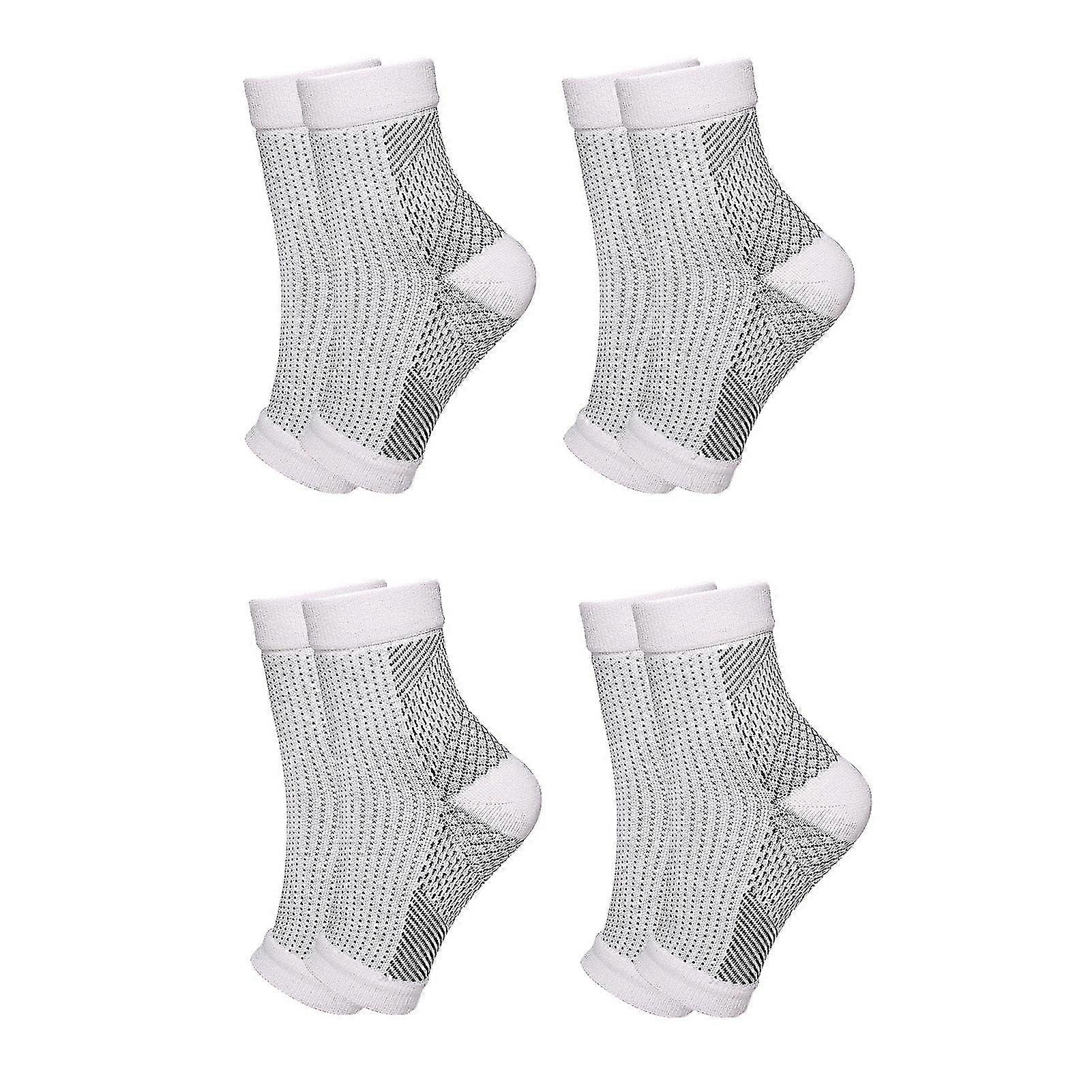 Plantar Fasciitis Socks, 4pair Ankle Support Compression Socks Open Toed Elastic Soft Compression Foot Sleeves Foot Support Socks For Women Men