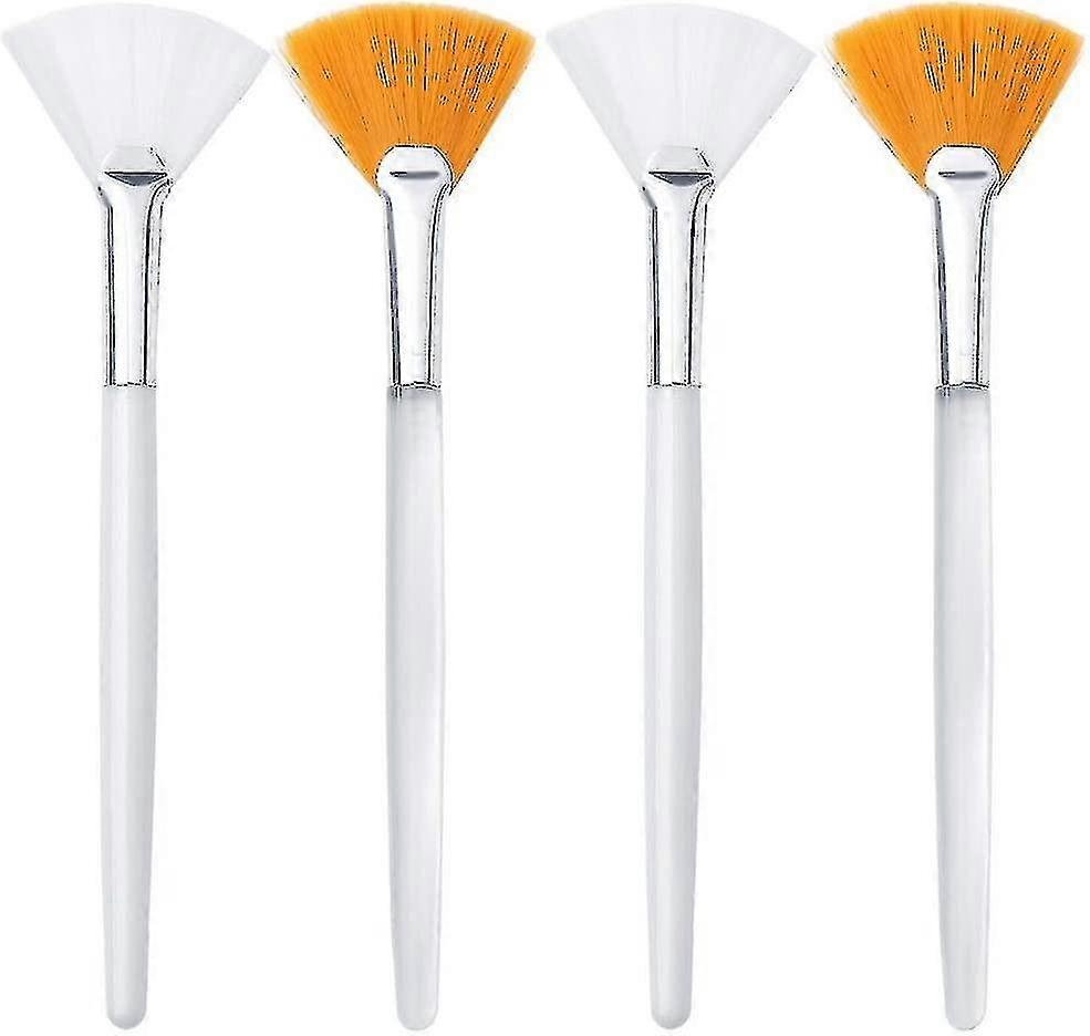 4 stuks gezichtsmasker borstel, gezichtsmasker applicator borstel zachte gezichtsventilator borstel cadeau