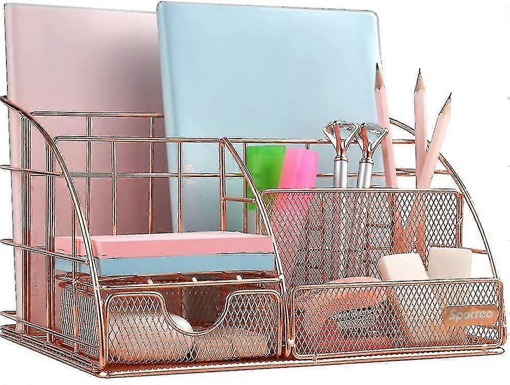 Desk Organizers And Accessories, Large, All In One Desk Organizer Pencil Holder With Drawer, Desktop Organizer With More Space For Office Supplies And