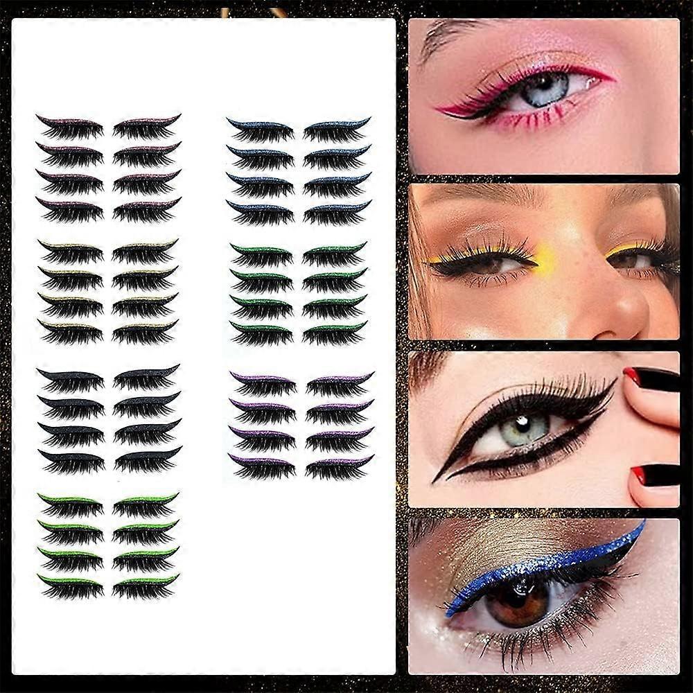 Eyelashes Eyeliner Stickers Glue-free Self-adhesive Jelly Strip Curling False Eyelashes