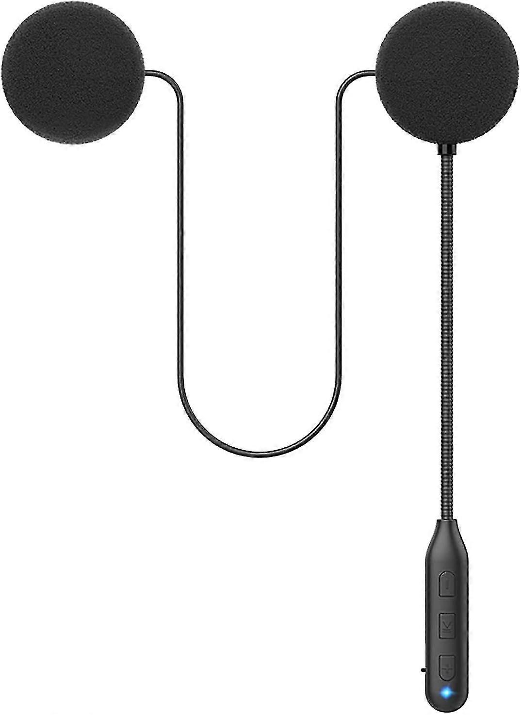 オートバイBluetooth 5.2ヘッドフォンBluetoothステレオ音楽と音声マイクSoftケーブルイヤホンユニバーサルヘルメットオーディオシステム