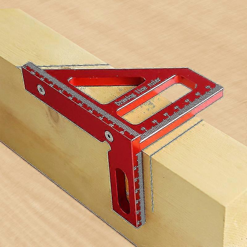 Woodworking Square Protractor Aluminum Alloy Miter Triangle Ruler High Precision Layout Measuring Tool For Engineer Carpenter
