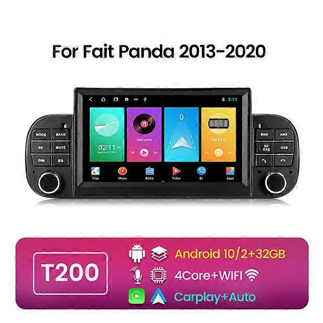 Wireless Carplay For Fiat Panda 2013-2020 2Din Android 11 6+128G Car Multimedia Player Radio Stereo AutoAudio 4G Lte DSP WIFI