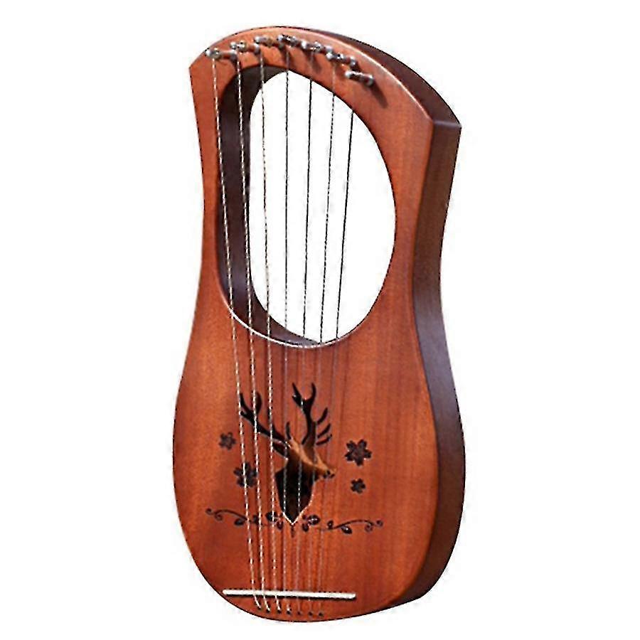 7 cordes Lyre Harpe Acajou Bois Massif Métal Cordes Instruments à Cordes