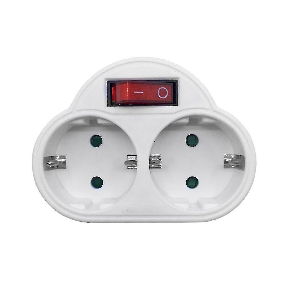 Eu Standard Multiple Plug 250v 16a Double Socket Conversion Socket With Outlet Switch Plug Power Ad G