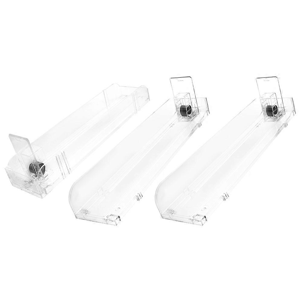 1 Set Cigarette Showcase Shop Clear Automatic Cigarette Display Stand Pusher with Label for Retail Store