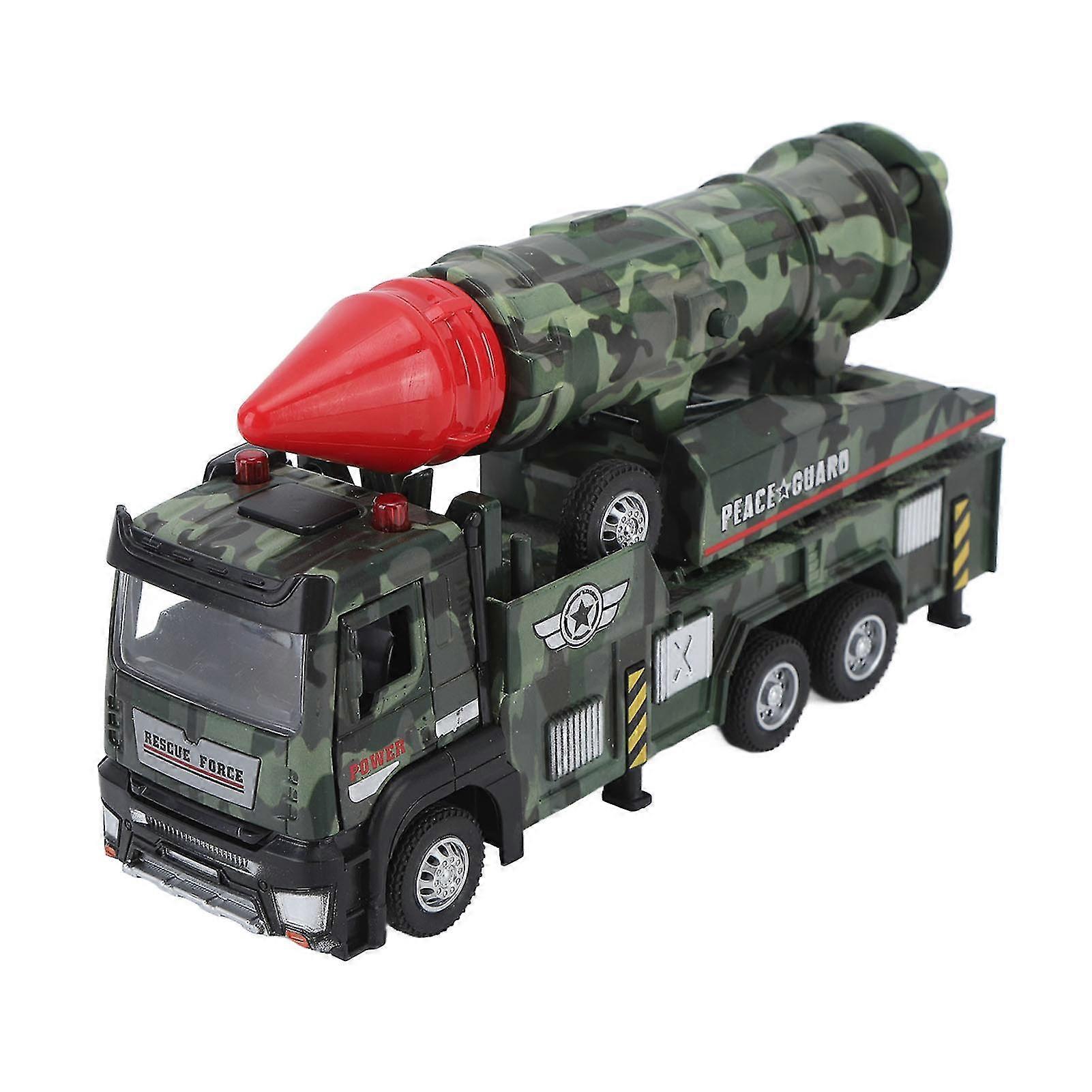 High Simulation Alloy Missile Truck Toy with Lights and Sounds