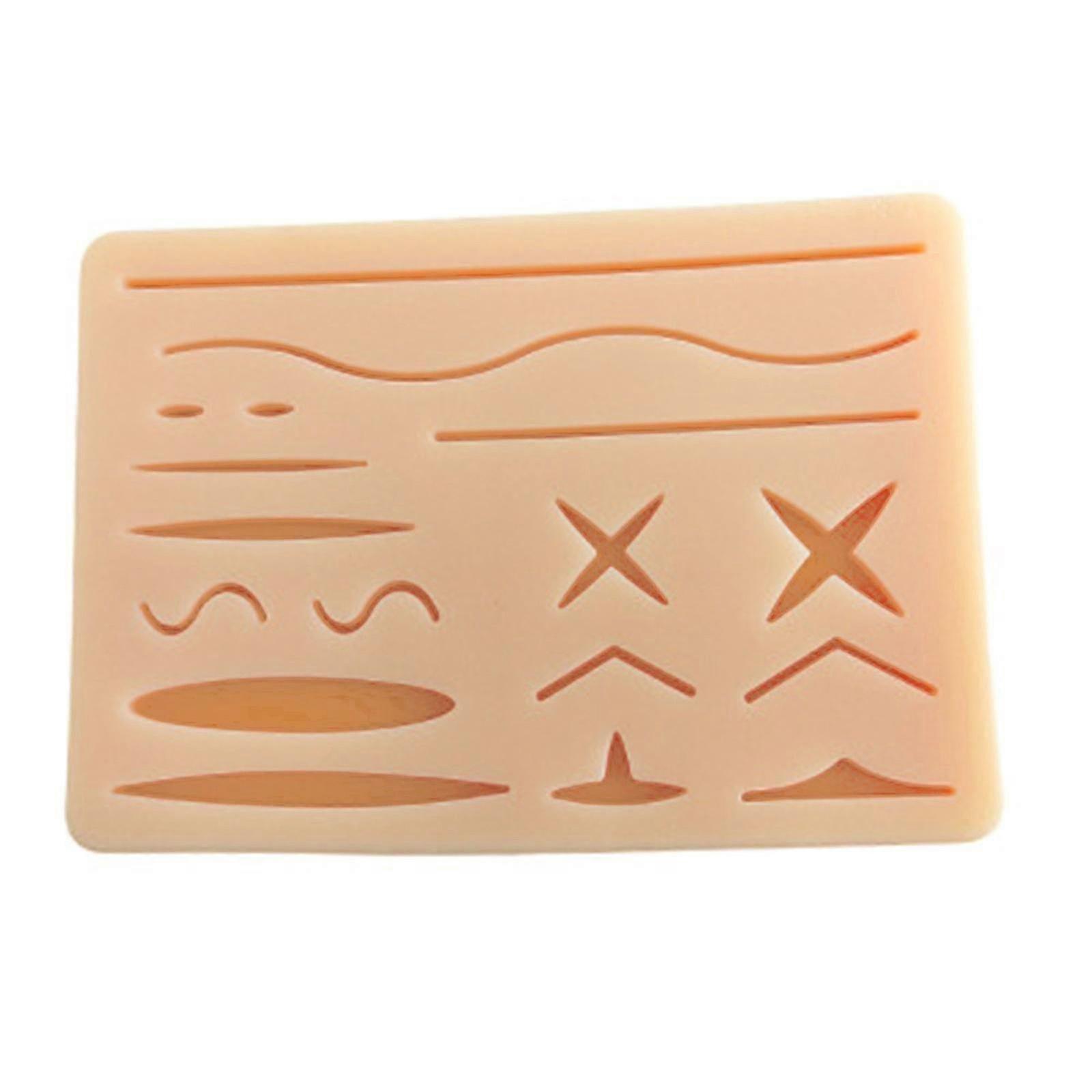 縫合練習キット縫合人間の皮膚メディックアルシリコーントレーニングパッドツール